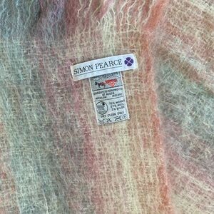 Simon Pearce Pastel Mohair Wool Throw Blanket
